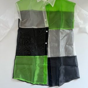 Transparent Jacket Mesh See Through Shirts Coat